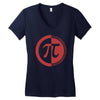 pi day logo Women's V-Neck T-Shirt