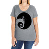 nightmare before christmas black logo Ladies Curvy T-Shirt
