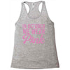 in october we wear pink Racerback Tank