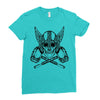 vikings head Ladies Fitted T-Shirt
