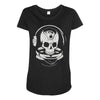 astronaut skull Maternity Scoop Neck T-shirt