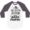 You Cant Scare Me I am Biker Pawpaw 3/4 Sleeve Shirt