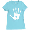 handprint sticker vinyl decal Ladies Fitted T-Shirt
