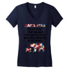 mama bear message Women's V-Neck T-Shirt