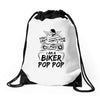 You Cant Scare Me I am Biker Pop Pop Drawstring Bags