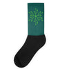 snowflake geek usb green Socks