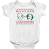 golden christmas Baby Bodysuit