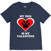 my dog is my valentine (2) V-Neck Tee