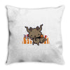 meowy krampus Throw Pillow