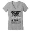halloween is scary but carcinoid cancer is deadly spread the word help Women's V-Neck T-Shirt