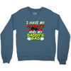 mommy's looks daddy's gas Crewneck Sweatshirt