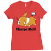 corgi cute puppy low battery charge me Ladies Fitted T-Shirt