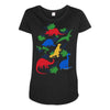 dinosaurs Maternity Scoop Neck T-shirt