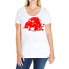 bad bull (2) Ladies Curvy T-Shirt