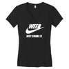 weed   just smoke it   mens funny Women's V-Neck T-Shirt