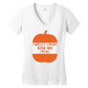 halloween forget candy give me tacos pumpkin Women's V-Neck T-Shirt