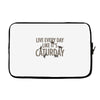 live every day like it's caturday Laptop sleeve