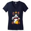 lucky cait sith Women's V-Neck T-Shirt