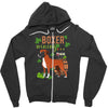 boxer wining Zipper Hoodie