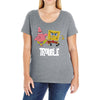 Trouble Ladies Curvy T-Shirt