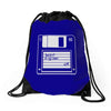 retro floppy Drawstring Bags