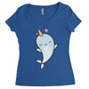 cute kawaii narwhals are cute Women's Triblend Scoop T-shirt
