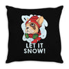 let it snow Throw Pillow