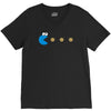 funny 80s pacman cookie monster retro gaming V-Neck Tee