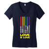 Lightsaber Rainbow - Love Is Love Women's V-Neck T-Shirt