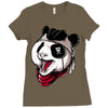 panda pirate Ladies Fitted T-Shirt