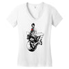 biker girl Women's V-Neck T-Shirt