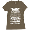 I Am A June Women Ladies Fitted T-Shirt