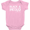 black and proud Baby Bodysuit