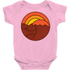 sunset circle Baby Onesie