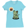 zombie cat Ladies Fitted T-Shirt