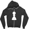 Chess King and Pawn Zipper Hoodie