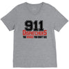 911 dispatcher heroes black logo V-Neck Tee