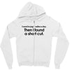 funny t shirt i used to jog 5 miles a day Zipper Hoodie