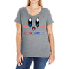 kirby gamer geek snes Ladies Curvy T-Shirt