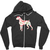 flower Zipper Hoodie
