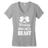 This Beauty Runs Like a Beast Women's V-Neck T-Shirt