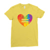 Lgbt Heart Ladies Fitted T-Shirt