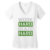 work hard blaze hard Women's V-Neck T-Shirt
