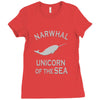 narwhals Ladies Fitted T-Shirt