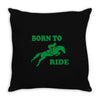 born to ride horse riding pony horse Throw Pillow