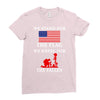 We Stand For The Flag We Kneel For The Fallen Ladies Fitted T-Shirt