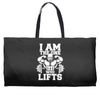 i am the one who lifts Weekender Totes