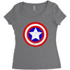 Captain America Women's Triblend Scoop T-shirt