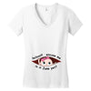 June Peeking Out Baby Girl Women's V-Neck T-Shirt