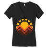 sunset mountain Women's V-Neck T-Shirt